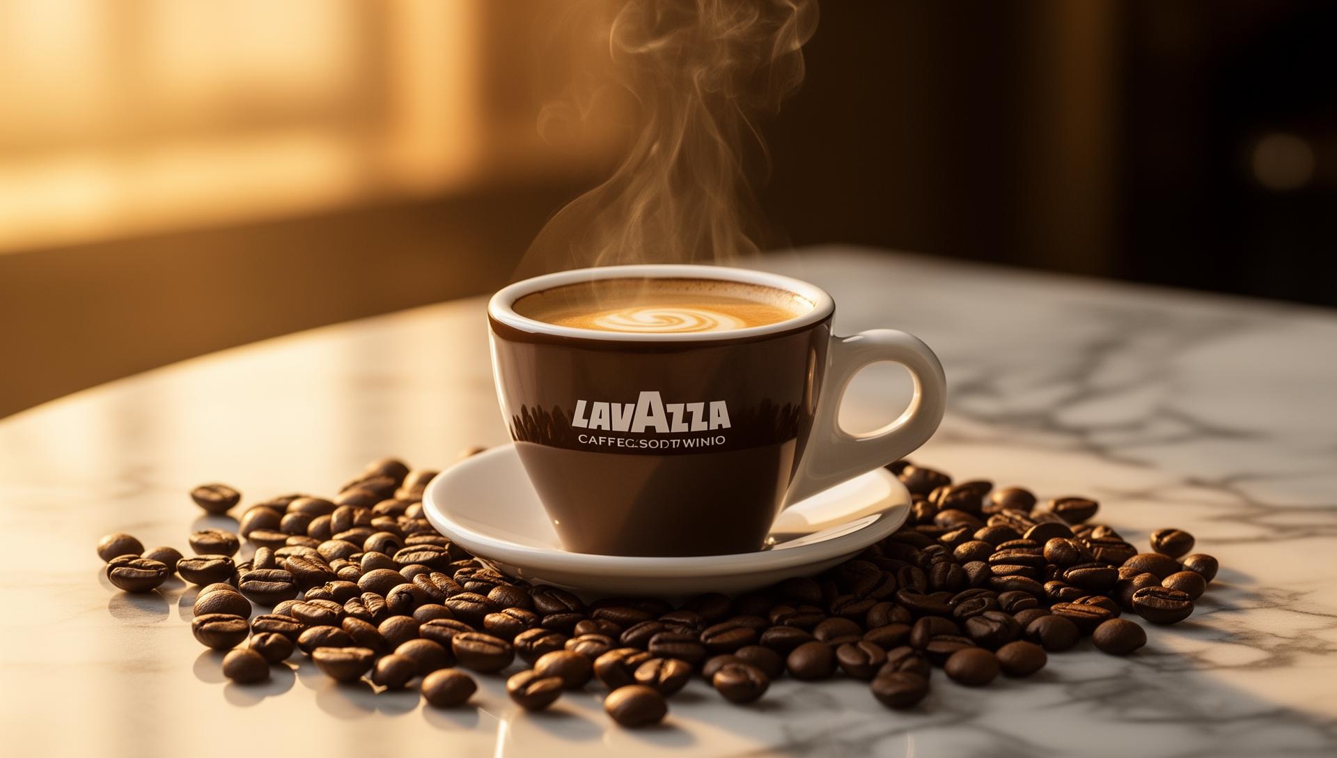 Tazzina di caffè Lavazza con crema densa